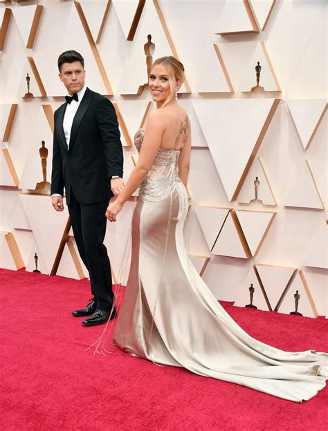 Scarlett Johanssons Silver Oscar De La Renta Oscars Dress