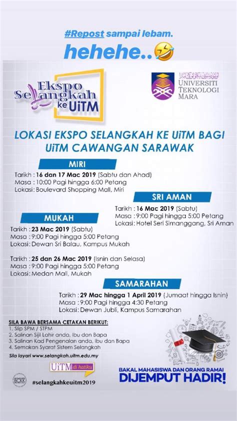 Zamani rindiani uitm shah alam 24 2 2019. Ekspo Selangkah ke UiTM Menjelajah Sarawak - Sarawak News ...