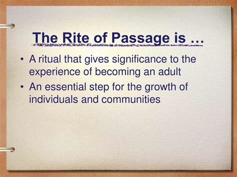 Ppt Ritual And Rite Of Passage Powerpoint Presentation Free Download