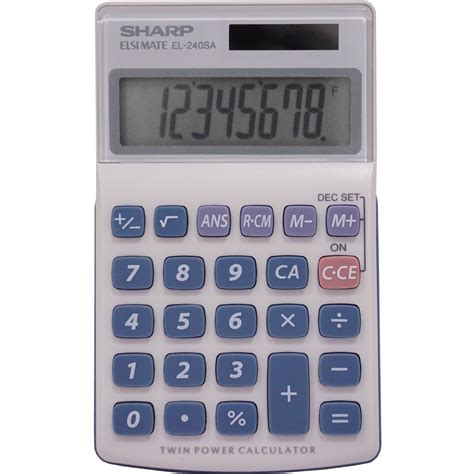 Sharp Calculators Shrel240sab El 240sab 8 Digit Handheld Calculator