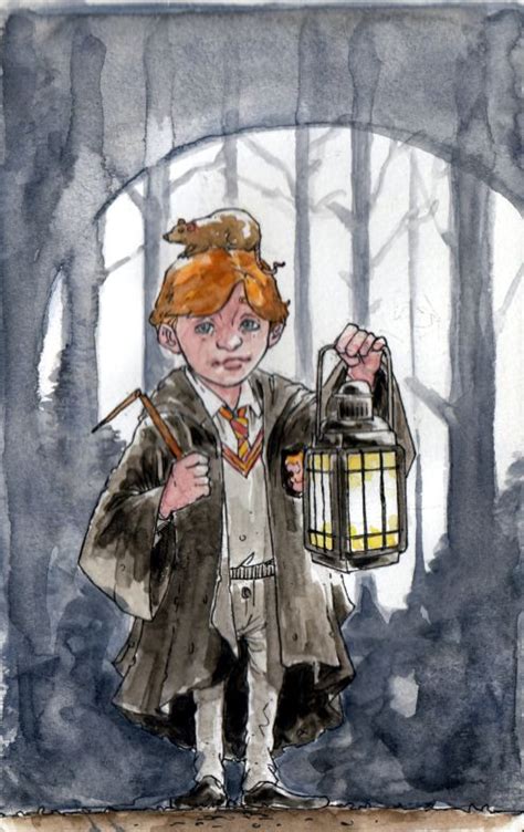 Ron Weasley Harry Potter Watercolor Watercolor Illustration Harry