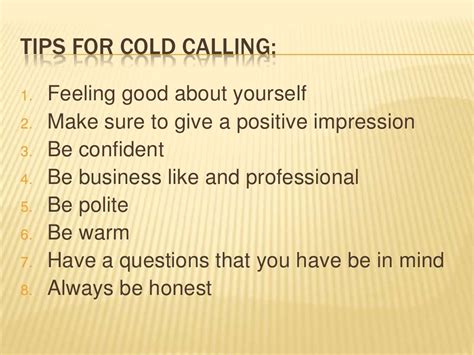 Powerpoint Presentation Cold Calling