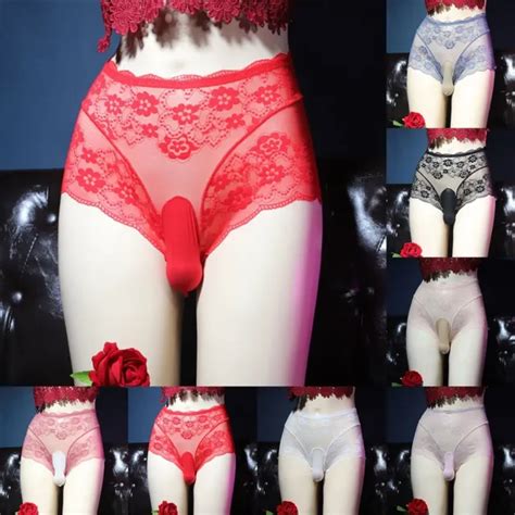 MENS SEXY LACE Thongs G Strings Sissy Pouch Panties Underwear Briefs