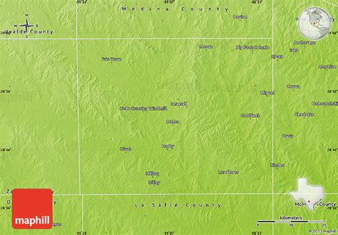 Physical Map Of Frio County