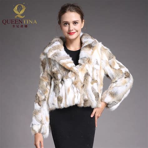 buy warm real rabbit fur coat full sleeve natural rabbit fur coat women fashion