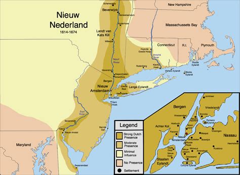 New Netherland Colony 1614 1674 History Geography Historical Maps Map