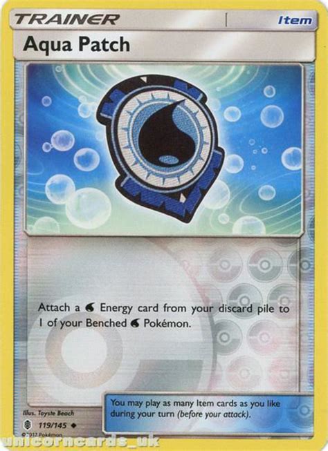 Aqua Patch 119 145 Guardians Rising Reverse Holo Mint Pokemon Card