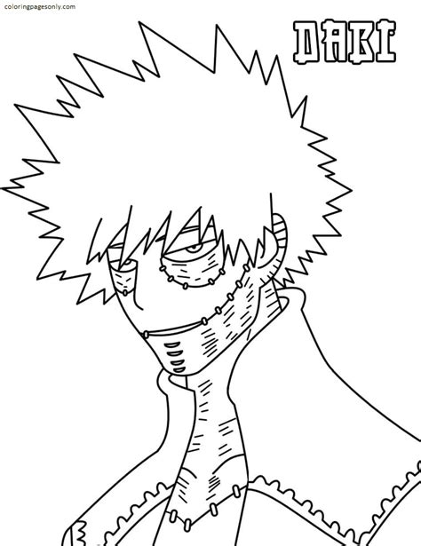 Dabi Drawing My Hero Academia Coloring Pages Xfire Wa