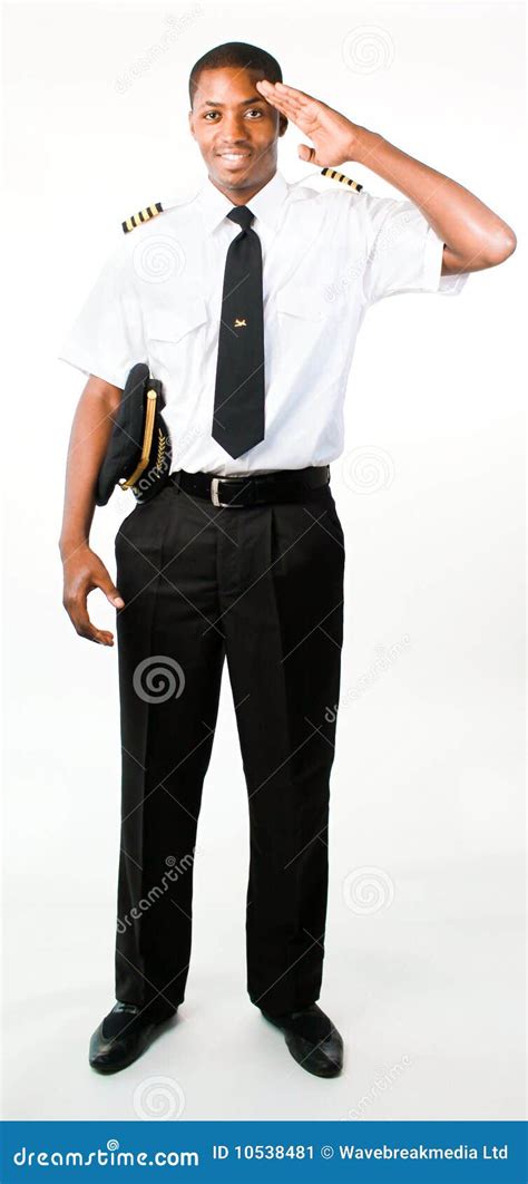 Full Length Photo Of A Pilot Stock Image Image Of America
