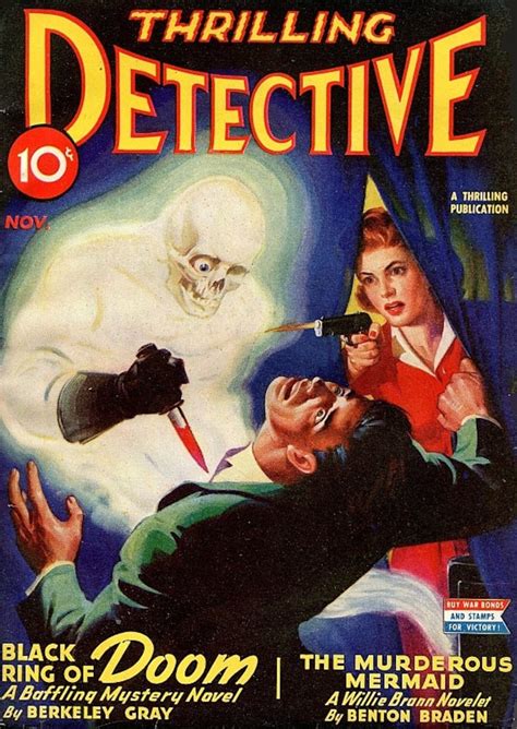 Thrilling Detective Pulp Magazine Cover Art 40 Trading Etsy