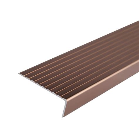 Buy 15m Length L Shape Aluminum Stair Anti Slip Nosing 75x25mm Angle Step Edge Stairs Tmw