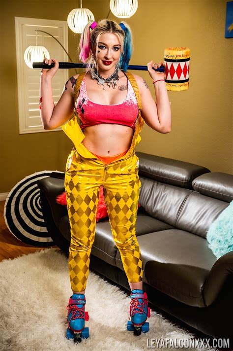 Naughty Leya Falcon Dressed Up As A Sexy Harley Quinn 14 Photos