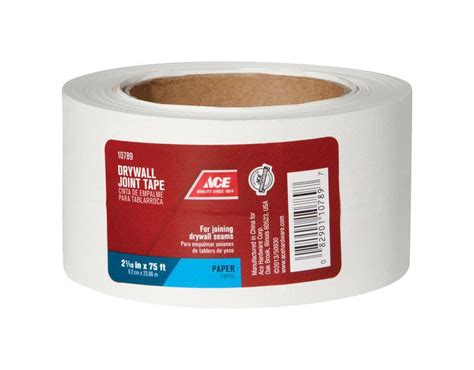 Ace Drywall Joint Tape Paper Self Adhesive 2 116 In W X 75 Ft L
