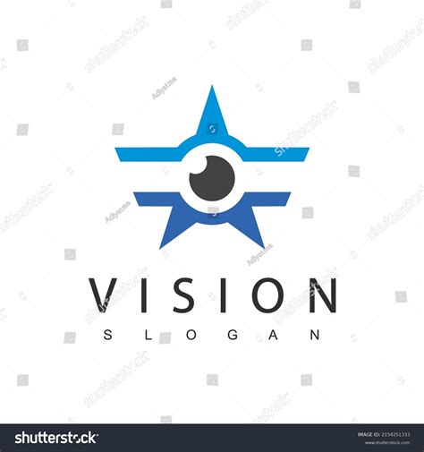 Star Vision Logo Design Template Stock Vector Royalty Free 2154251333