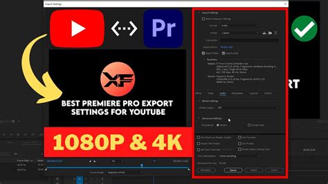Best Adobe Premiere Pro Cc Export Settings For Youtube 2022 4k