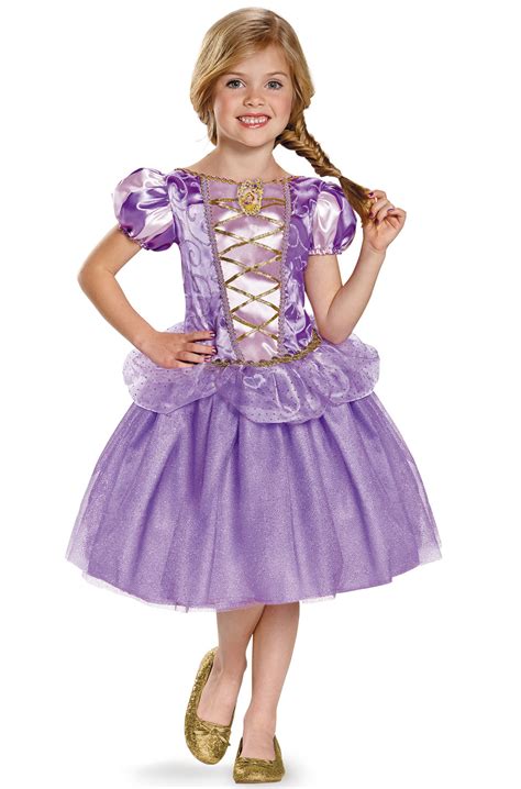 It must be comfortable as she doesn't want to take it off. Rapunzel Classic Child Costume - PureCostumes.com