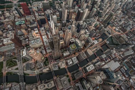 City Cityscape Chicago Usa Skyscraper Birds Eye View Building Wallpapers Hd Desktop And Mobile