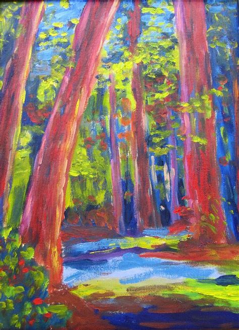 Sunlight In The Forest Painting By Inna Mamina