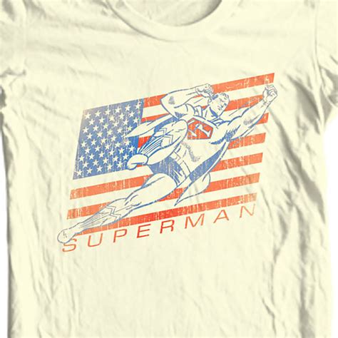 Vintage Superman T Shirt Classic Golden Age Dc Comics Graphic Cotton
