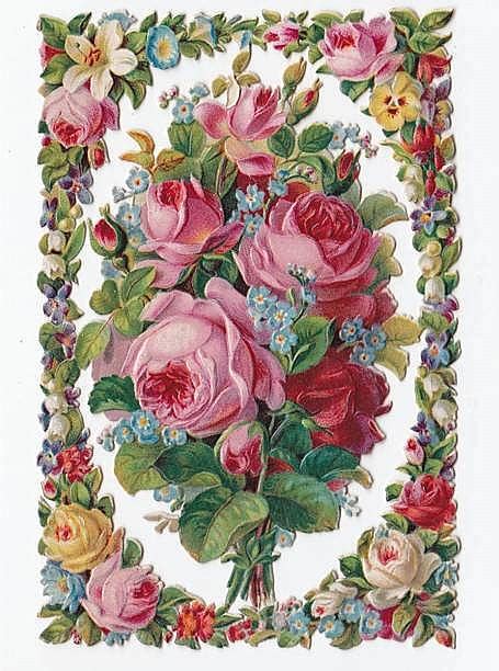 Bumble Button Gorgeous Victorian Rose Clipart Perfect For Labels