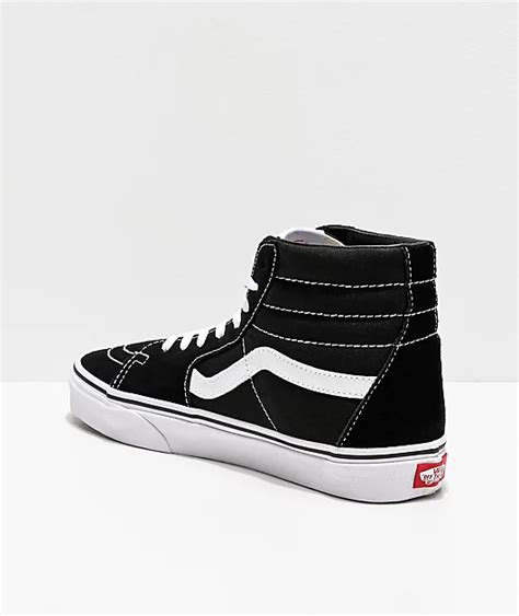 Vans Sk8 Hi Black And White Skate Shoes