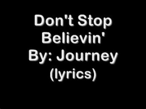 Unfortunately, the station stopped broadcasting. Journey -Don't Stop Believing - YouTube