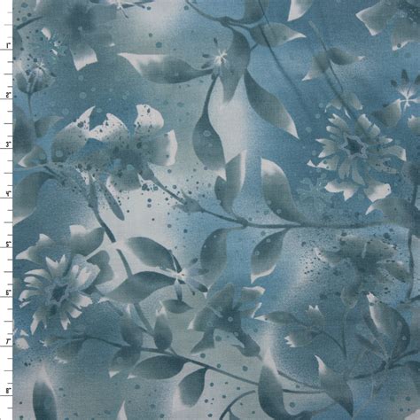 Cali Fabrics Blenders Botanical Ice Quilters Cotton Print From