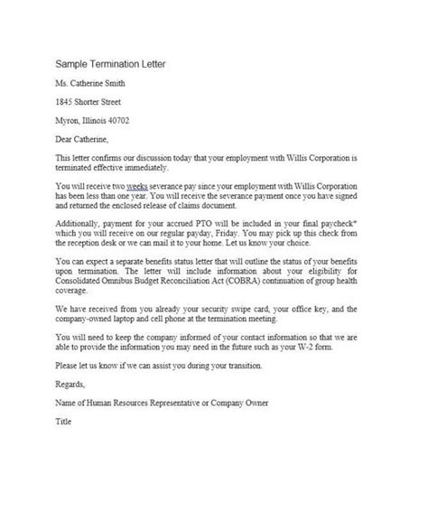 Release Letter From Employer Warren Baker