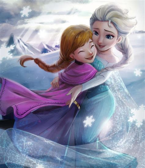 Anna And Elsa Frozen Fan Art 38972240 Fanpop