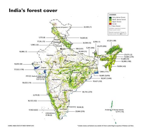 Map Of India Forest Maps Of The World