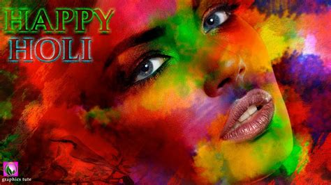 Holi Specialhappy Holi Photo Effect In Photoshop Colorful Photo