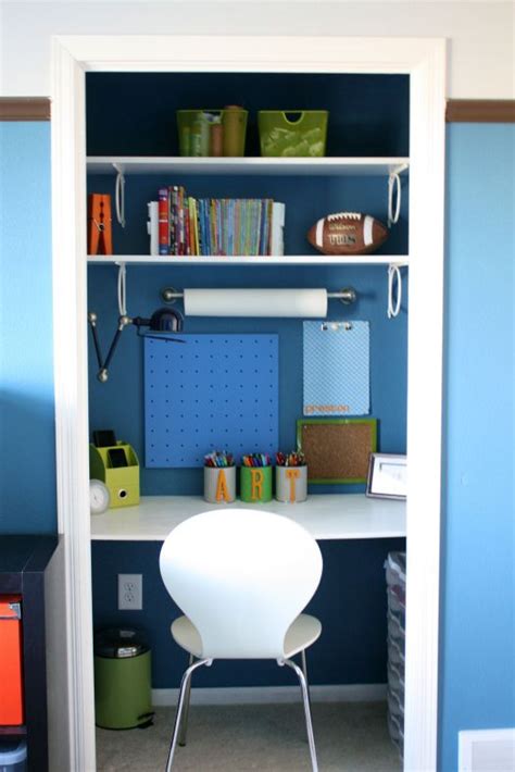 Of course, the answer will be a desk and a chair. 20 Hideaway Desk Ideas To Save Your Space - Shelterness