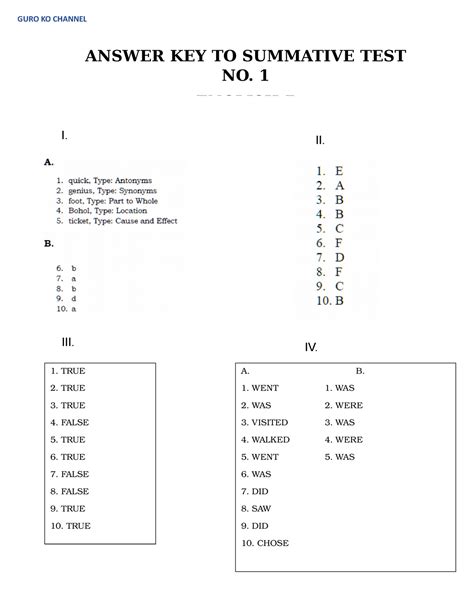 Summative Test Mapeh Grade 7 Answer Key For Modudes To No 1 Vrogue