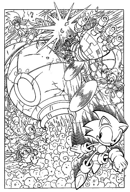 Sonic Adventure Coloring Pages Team Colors