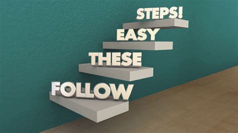 Follow These Easy Steps Directions Lesson Learning 3d Animation Motion Background - Storyblocks