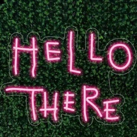 Hello There Neon Sign Led Neon Neon Logo Wall Signs Decor Etsy