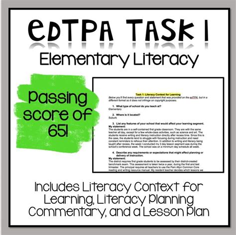 Edtpa Task 1 Elementary Literacy Elementary Literacy Literacy