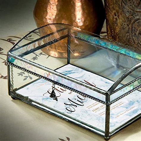 Clear Glass Box Wedding Invitation Display Keepsake Decorative Memory Case 5x7 Picture Frame