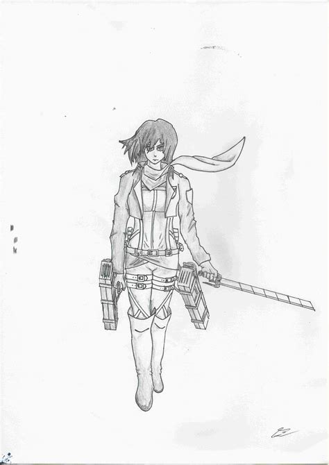 So Here Is My Drawing Of Mikasa Rshingekinokyojin