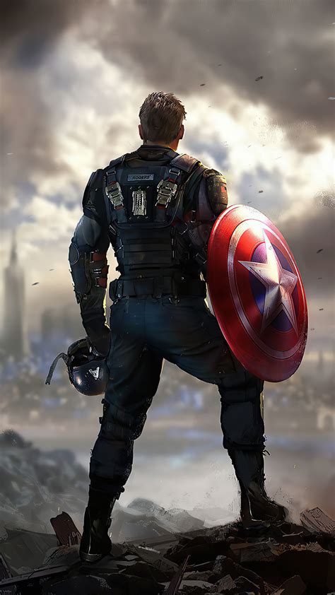 Download 1080x1920 Wallpaper Captain America Marvels Avengers First