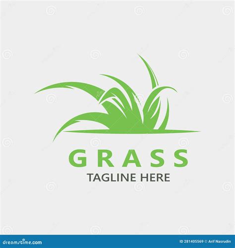 Grass Logo Image Plant Nature Logo Design Template Vector Stock Vector