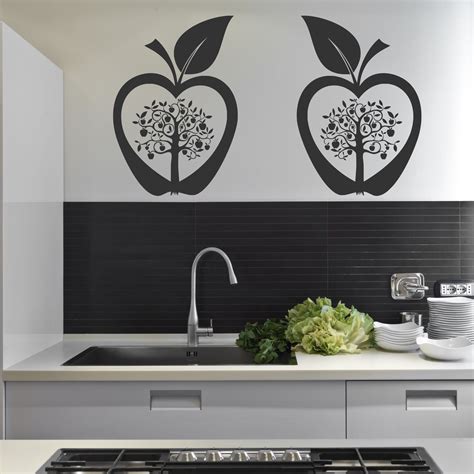 Kitchen Apple Tree Flower Modern Wall Art Sticker Decal Transfer