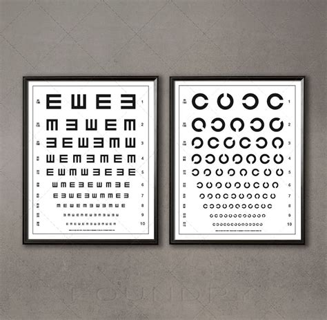 Herman Snellen Vintage Eye Charts Letters And Tumbling Etsy