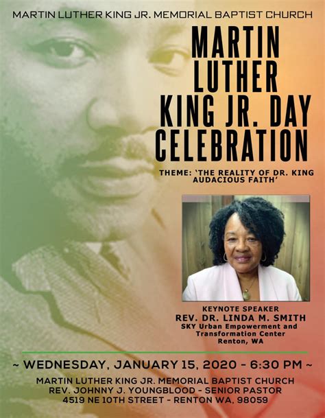 Martin Luther King Jr Day Celebration Audacious Faith The Reality