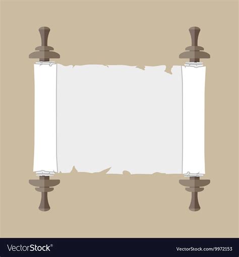 Ancient Scroll With Handles Royalty Free Vector Image