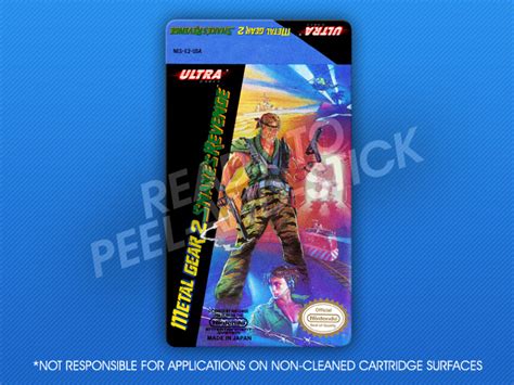 Metal Gear 2 Snakes Revenge Retro Game Cases 🕹️