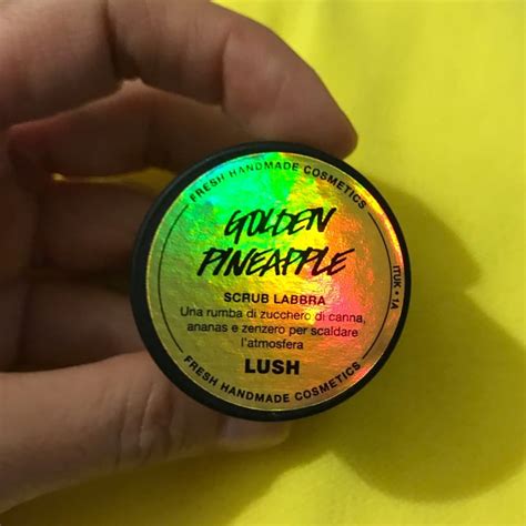 Lush Fresh Handmade Cosmetics Golden Pineapple Lip Scrub Review Abillion