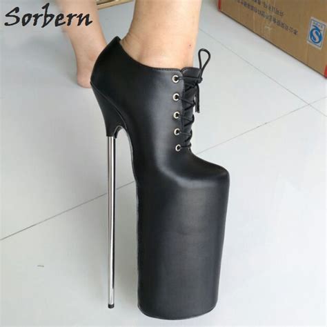 New 30cm Super High Metal Thin Heel Platform Women Pump Shoes
