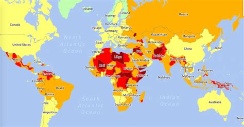 Travel Risk Map: Die gefährlichsten Länder 2021