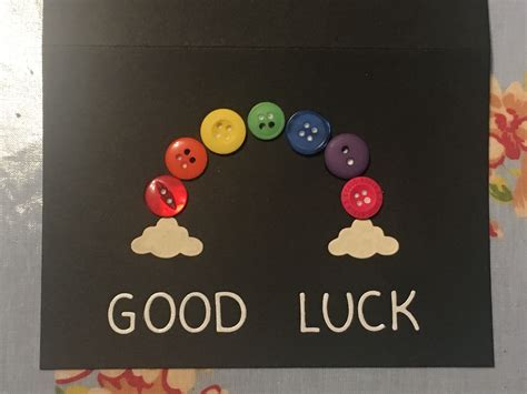 Good Luck Rainbow Card Rainbow Card Good Luck Enamel Pins Cards